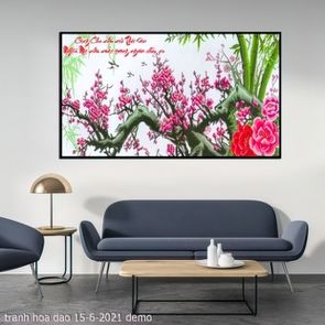 tranh hoa dao 15 6 2021