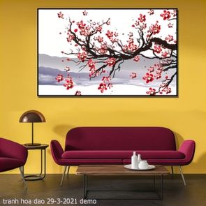 tranh hoa dao 29 3 2021