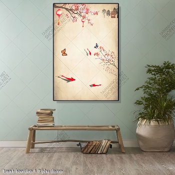 tranh hoa dao 4 8 phu