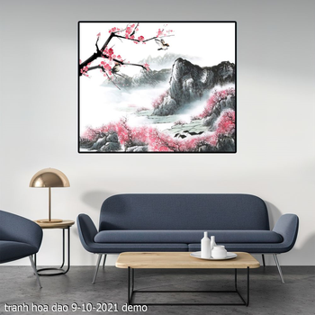 tranh hoa dao 9 10 2021