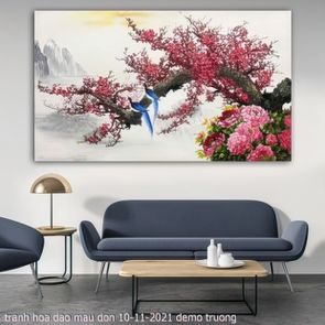 tranh hoa dao mau don 10 11 2021 truong