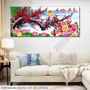 tranh hoa dao mau don 10 5 2022 vy
