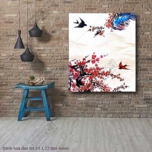 tranh hoa dao tet 14 1 22 tien