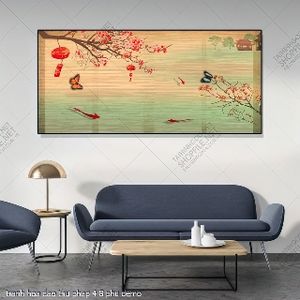 tranh hoa dao thu phap 4 8 phu