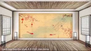 tranh hoa dao thu phap 6 8 2022 dao
