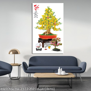 tranh hoa mai 23 12 2021 duyen