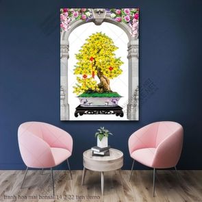 tranh hoa mai bonsai 14 2 22 tien