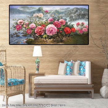 tranh hoa mau don son dau 8 8 2022 thien