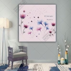 tranh hoa nen hong 21 4 2022 hanh