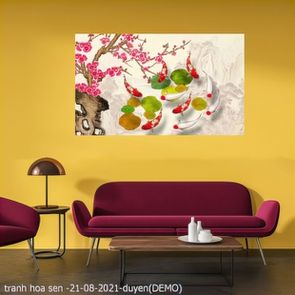tranh hoa sen  21 08 2021 duyen