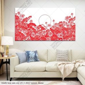 tranh hoa sen cnc 24 3 2022 quyen
