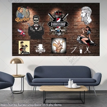 tranh hot toc barber shop decor 19 9 phu