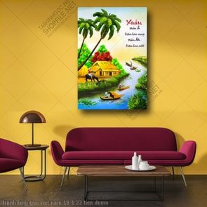 tranh lang que viet nam 18 1 22 tien