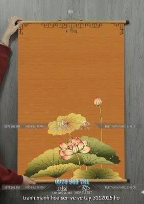 tranh manh hoa sen ve ve tay 3112025 ho