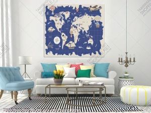 tranh map ban do the gioi treo tuong