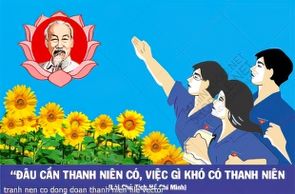 tranh nen co dong doan thanh nien file vector