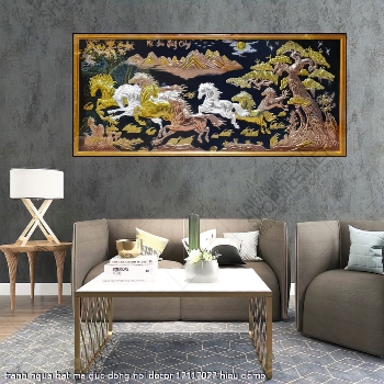 tranh duc dong ma dat vang ngua bat ma duc dong noi decor 12112022 hieu