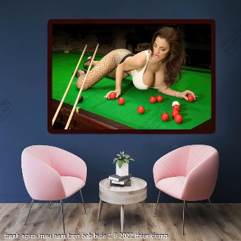tranh billiard pool snooker bi a bi-a tranh nguoi mau nam tren bab bida 1 8 2022 thien