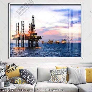 tranh phong canh bien hoang hon 07022023 quyen