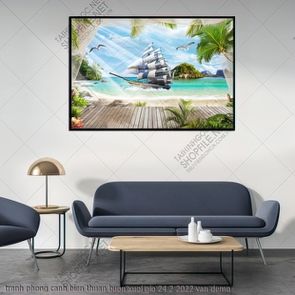 tranh phong canh bien thuan buon xuoi gio 24 2 2022 van