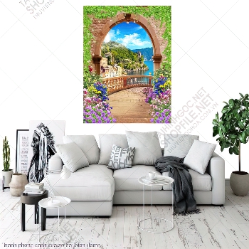 tranh phong canh cua so bai bien