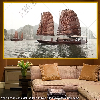 tranh phong canh vinh ha long thuyen buom 02022023 phu