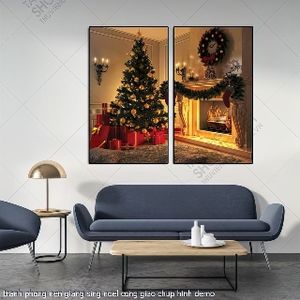 tranh phong nen giang sing noel cong giao chup hinh