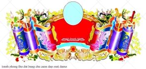 tranh phong tho dai bang chu cuon dep mat