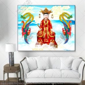 tranh phong tho tam toa thanh mau ba chua son trang