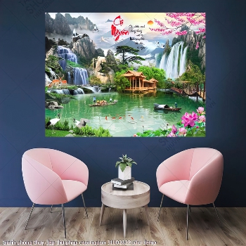 tranh phong thuy dep thu phap cuoi nguon 31102022 phu