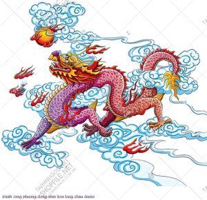 tranh rong phuong dong nhin hoa long chau