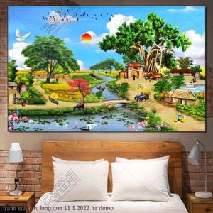 tranh son dau lang que 11 1 2022 ha