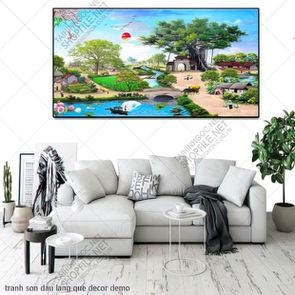 tranh son dau lang que decor