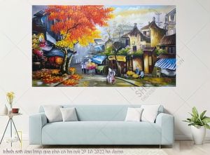 tranh ha noi son dau lang que pho co ha noi 29 10 2022 ho