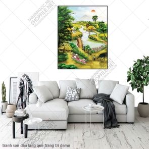 tranh son dau lang que trang tri