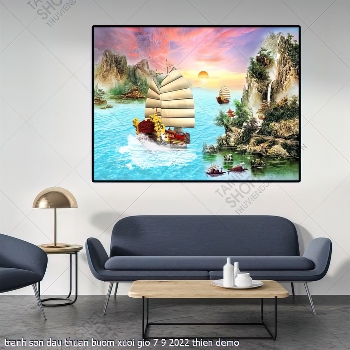 tranh son dau thuan buom xuoi gio 7 9 2022 thien