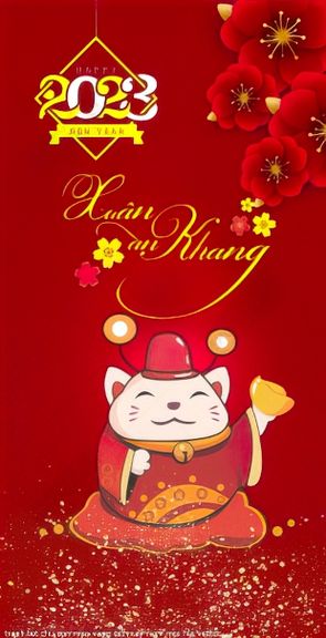 tranh tet chu con meo vang tet may nam moi file vector