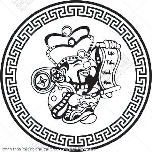 tranh than tai doc chu thu phap nam moi file vector tranh than tai doc chu thu phap nam moi file vector