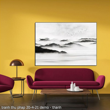 tranh thu phap 20 4 21  thanh