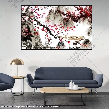 tranh thu phap hoa dao tet 08112022 vvv