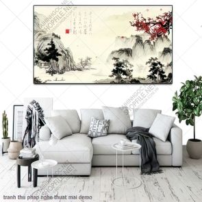 tranh thu phap nghe thuat mai