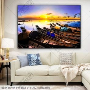 tranh thuyen tren song 24 5 2022 hanh