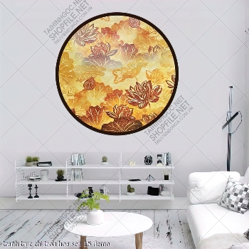tranh truc chi tron hoa sen 15 tranh truc chi tron hoa sen 15