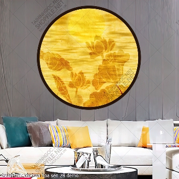 tranh truc chi tron hoa sen 28