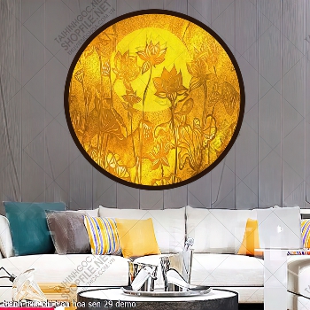 tranh truc chi tron hoa sen 29