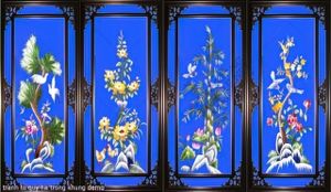 tranh tu quy ha trong khung