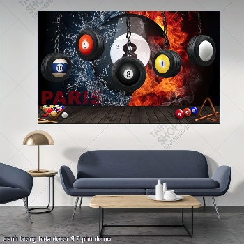 tranh billiard pool snooker bi a bi-a tranh tuong bida decor 9 9 phu