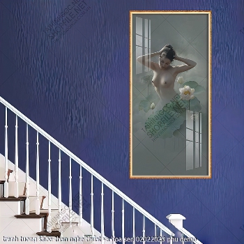 tranh tuong khoa than nghe thuat va hoa sen 02022023 phu