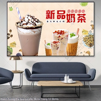 tranh tuong tra sua ca phe decor trang tri