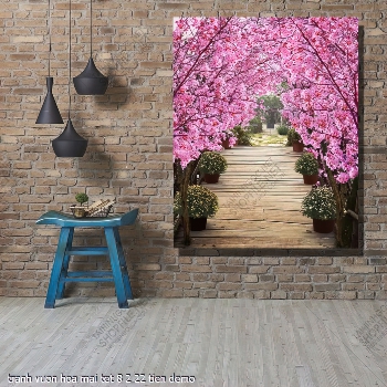 tranh vuon hoa mai tet 8 2 22 tien